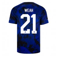 Spojené štáty Timothy Weah #21 Vonkajší futbalový dres MS 2022 Krátky Rukáv